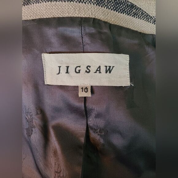 The Jigsaw Textured Cotton Linen Blazer XS - Picture 13 of 14